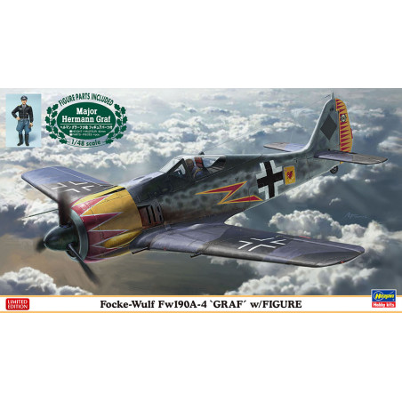 HASEGAWA 1/48 FOCKE-WULF Fw 190A-4 "GRAF " w/FIGURE (07492)