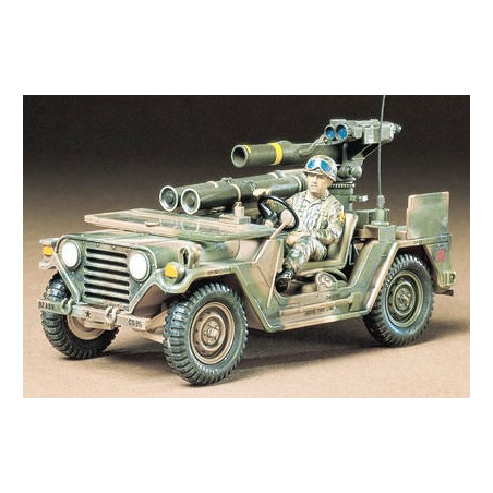 TAMIYA 1/35 AMERICKÁ M151 A2 S ODPALOVACÍM ZAŘÍZENÍM VLEČNÝCH RAKET (35125)