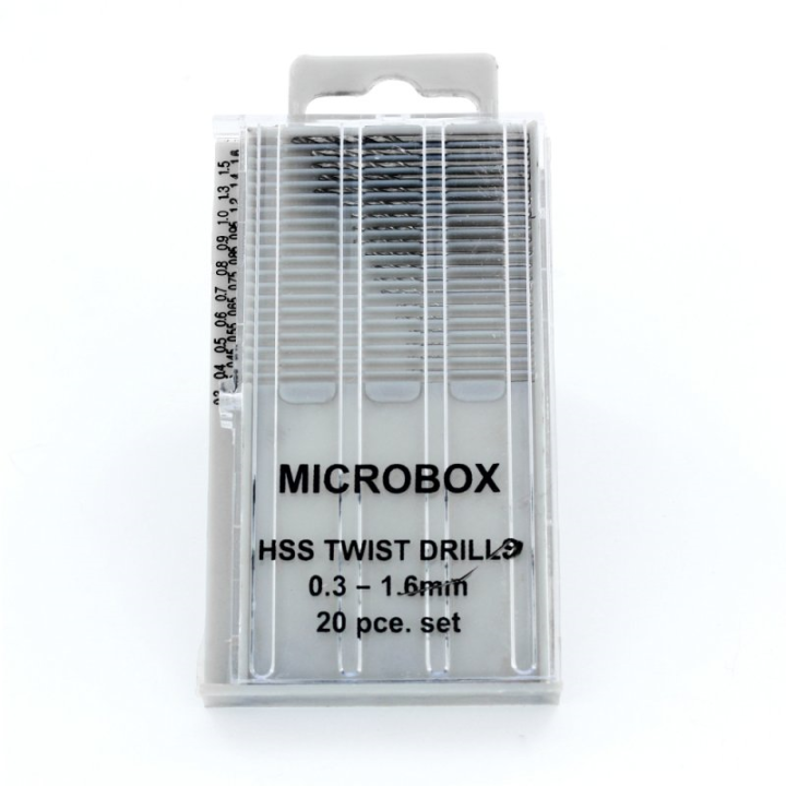 MC SET of drill bits 0,3-1,6 mm / 20 pieces (PDR4001)