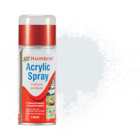 HUMBROL 191 ACRYLIC SPRAY CHROME SILVER (AD6191)
