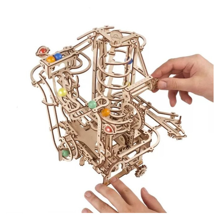 UGEARS MARBLE RUN (70177) SPIRAL TRAILER mechanický model